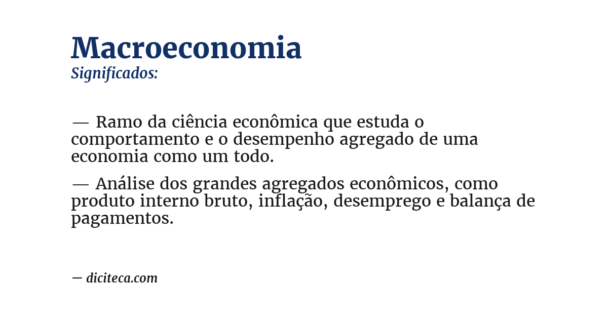 Significado de macroeconomia