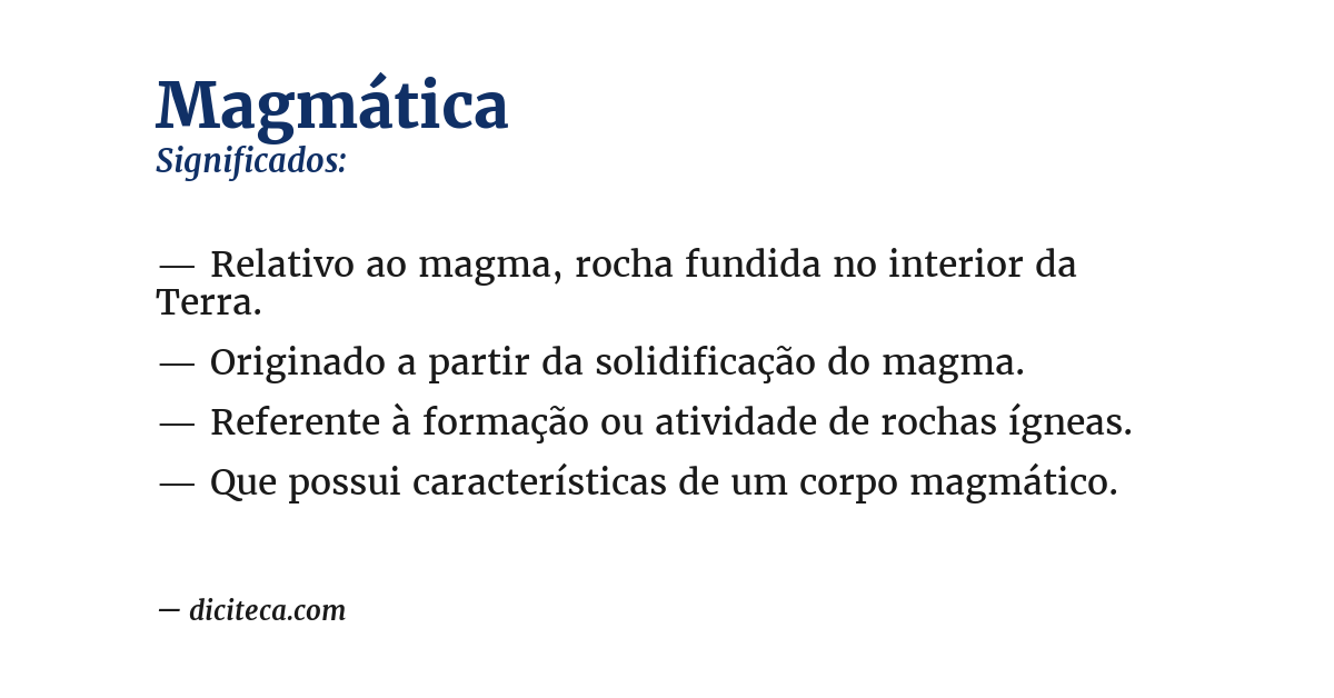 Significado de magmática
