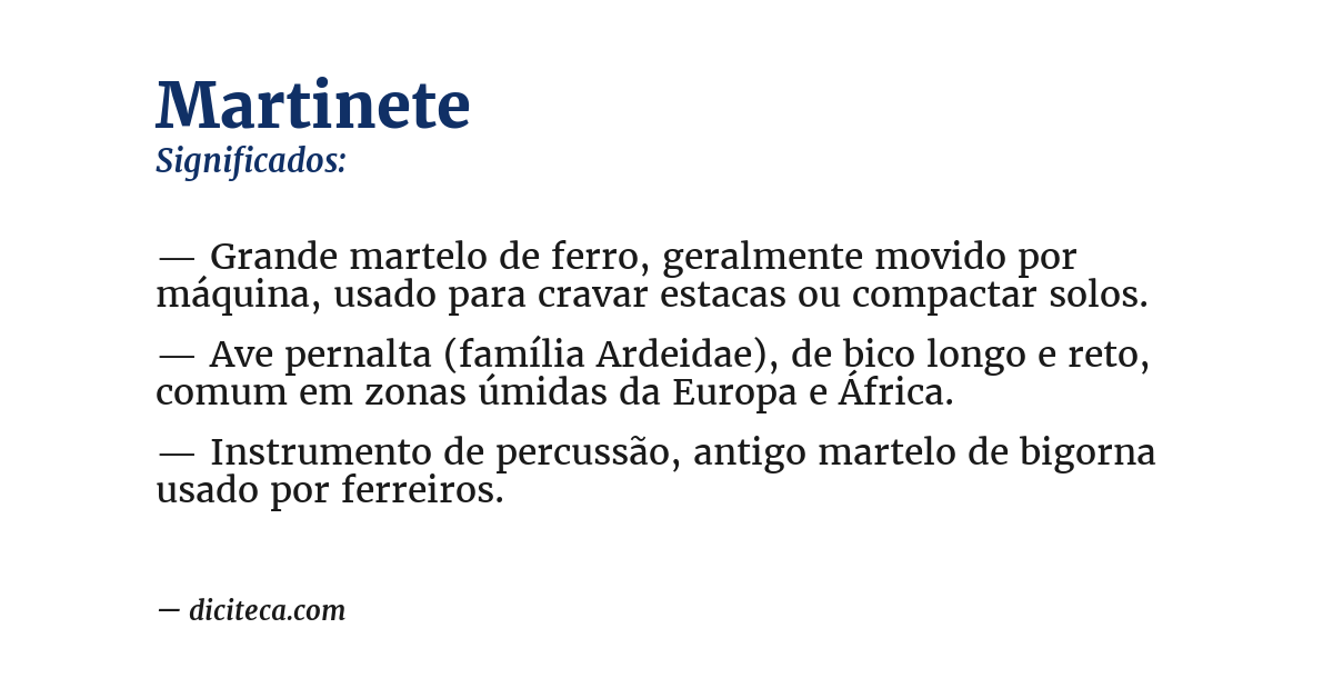 Significado de martinete