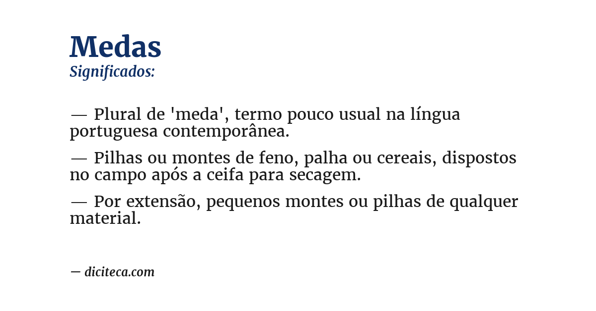 Significado de medas