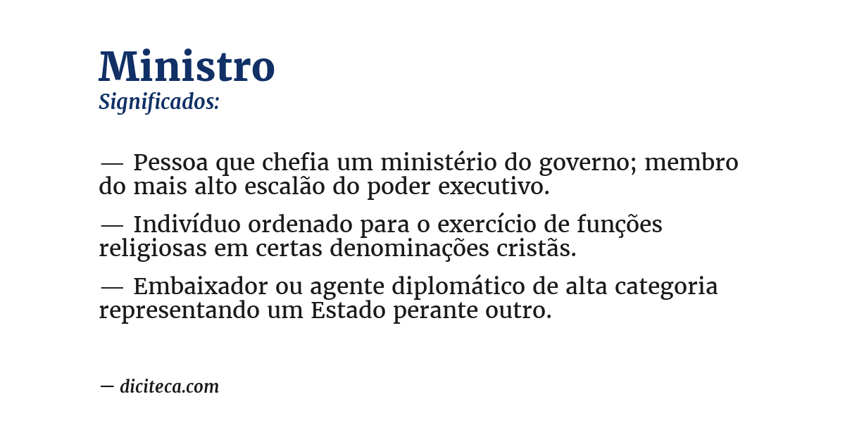 Significado de ministro