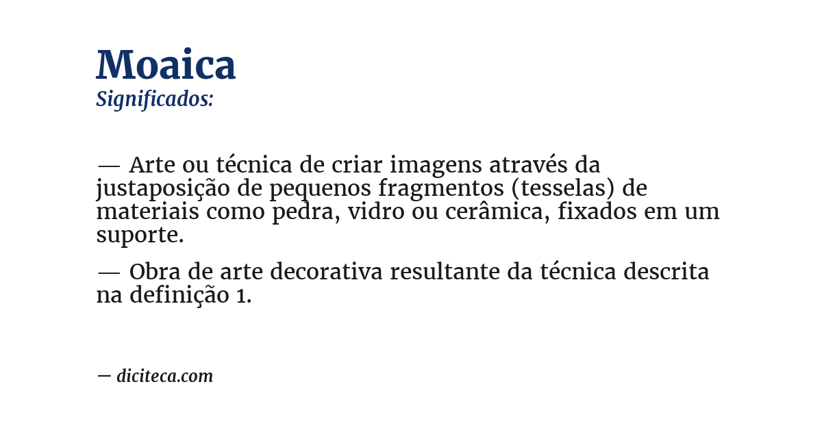 Significado de moaica