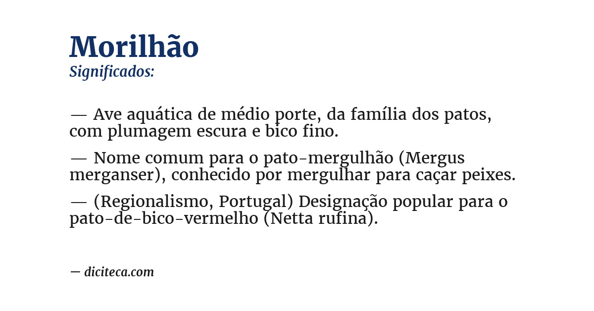Significado de morilhão