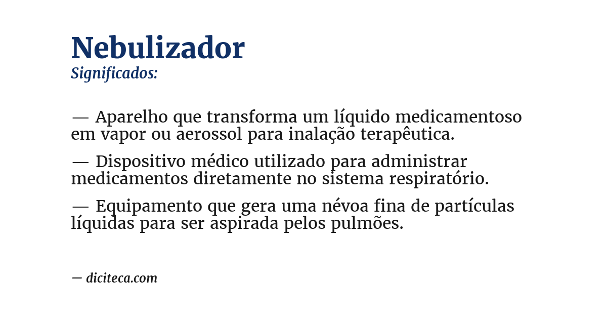 Significado de nebulizador