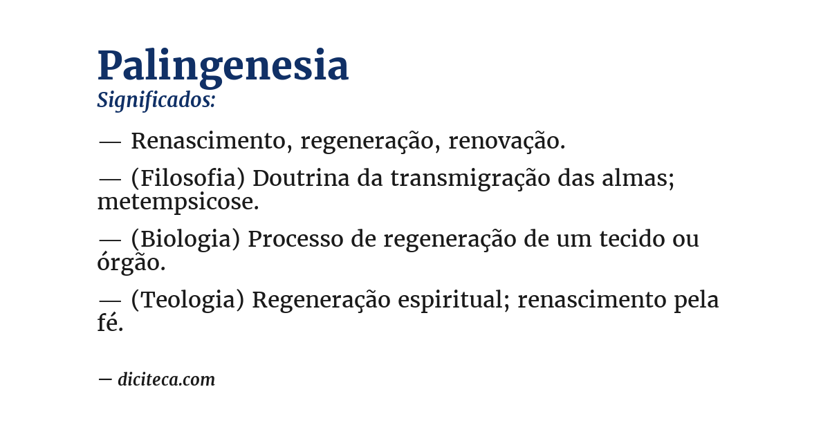 Significado de palingenesia