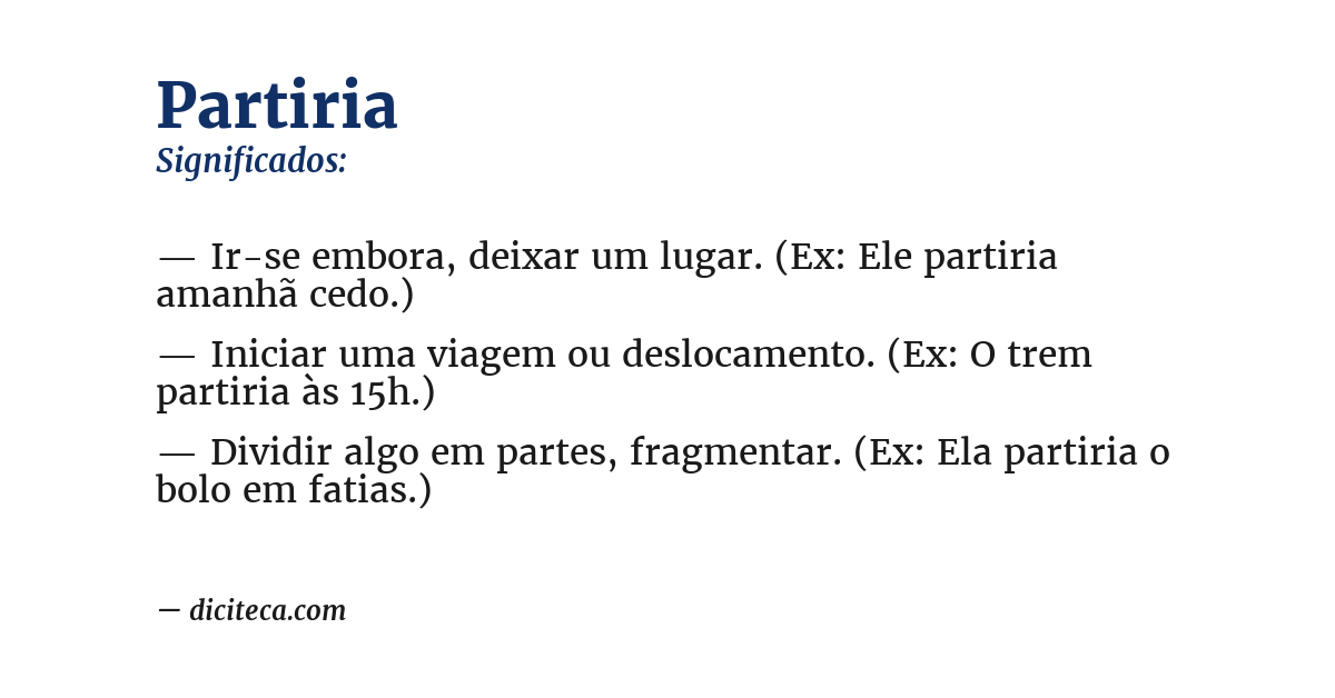 Significado de partiria