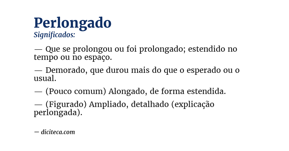 Significado de perlongado