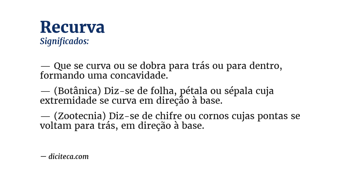 Significado de recurva