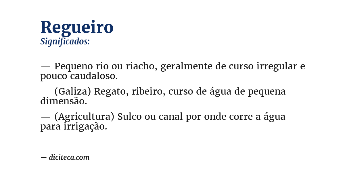 Significado de regueiro