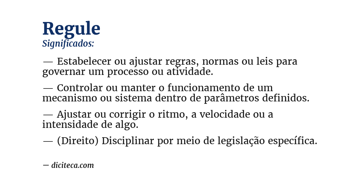 Significado de regule