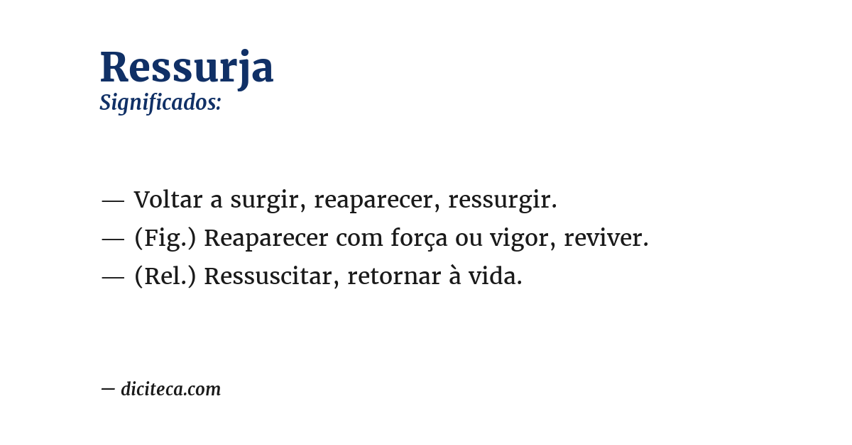 Significado de ressurja
