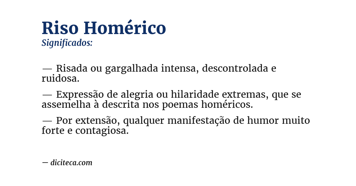 Significado de riso homérico
