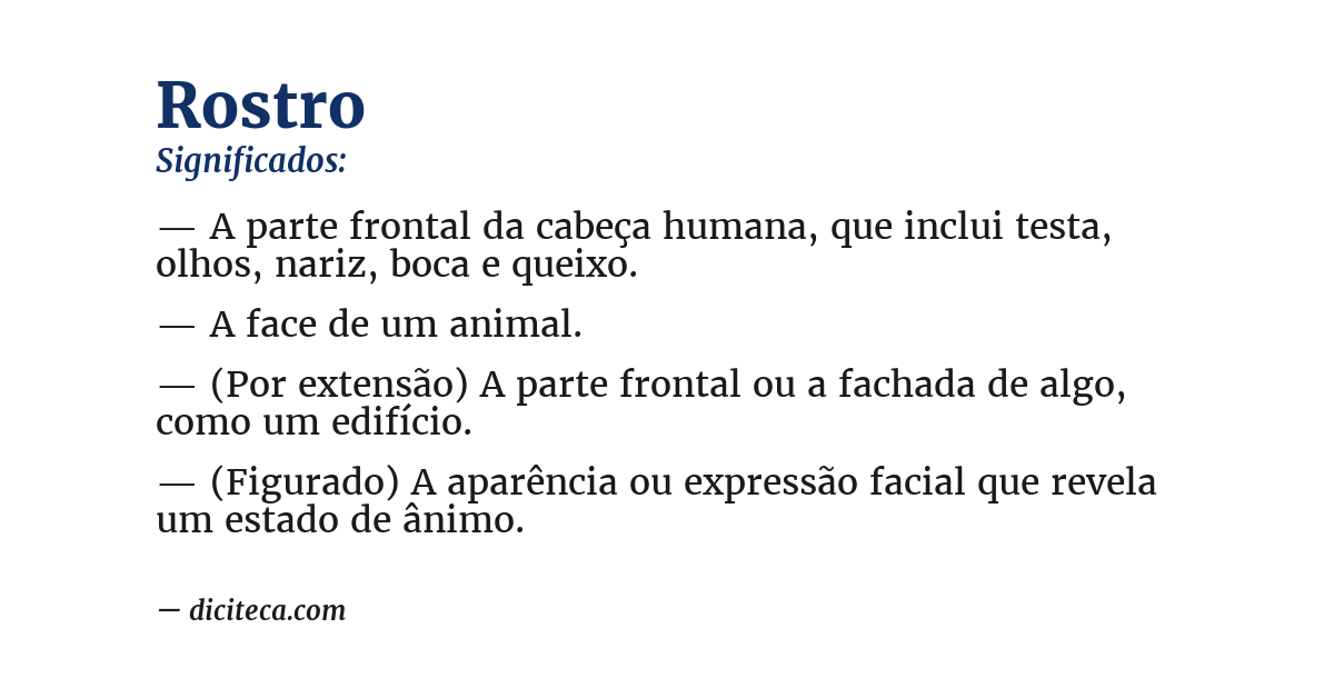 Significado de rostro
