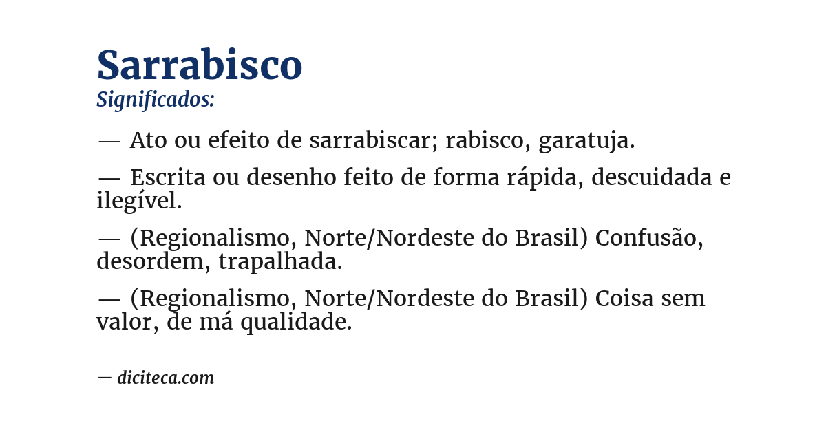 Significado de sarrabisco