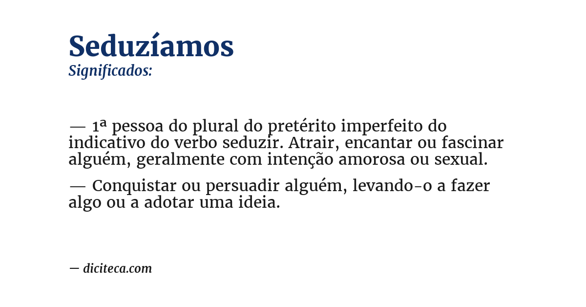 Significado de seduzíamos