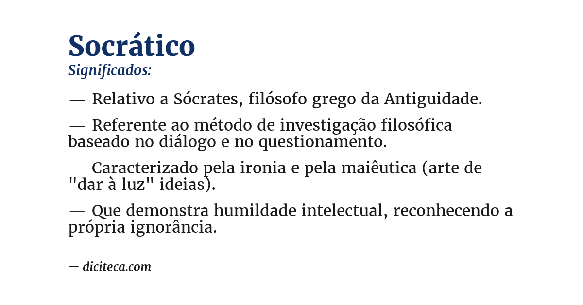 Significado de socrático