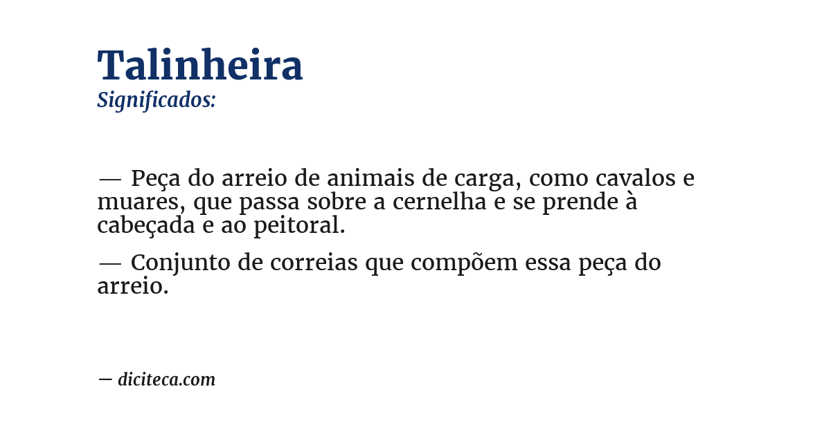 Significado de talinheira
