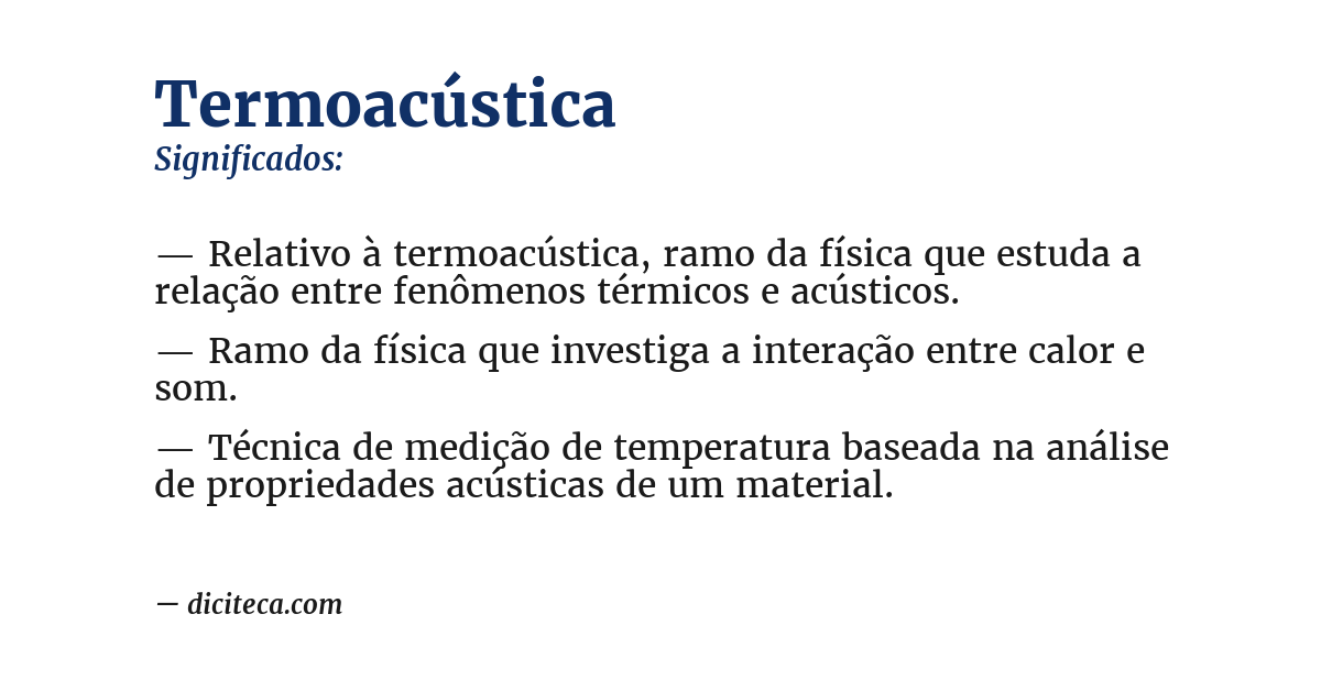 Significado de termoacústica