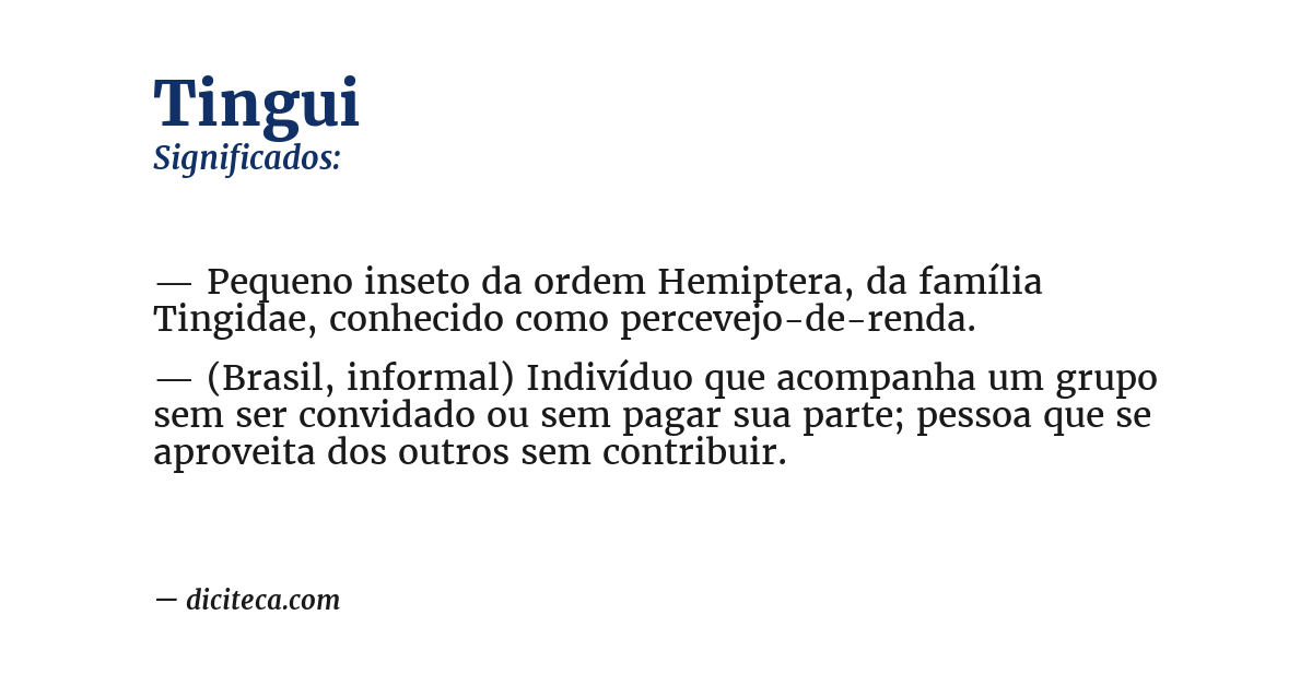 Significado de tingui