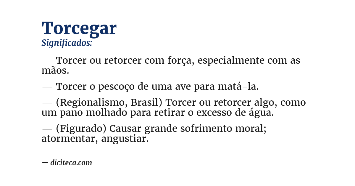 Significado de torcegar
