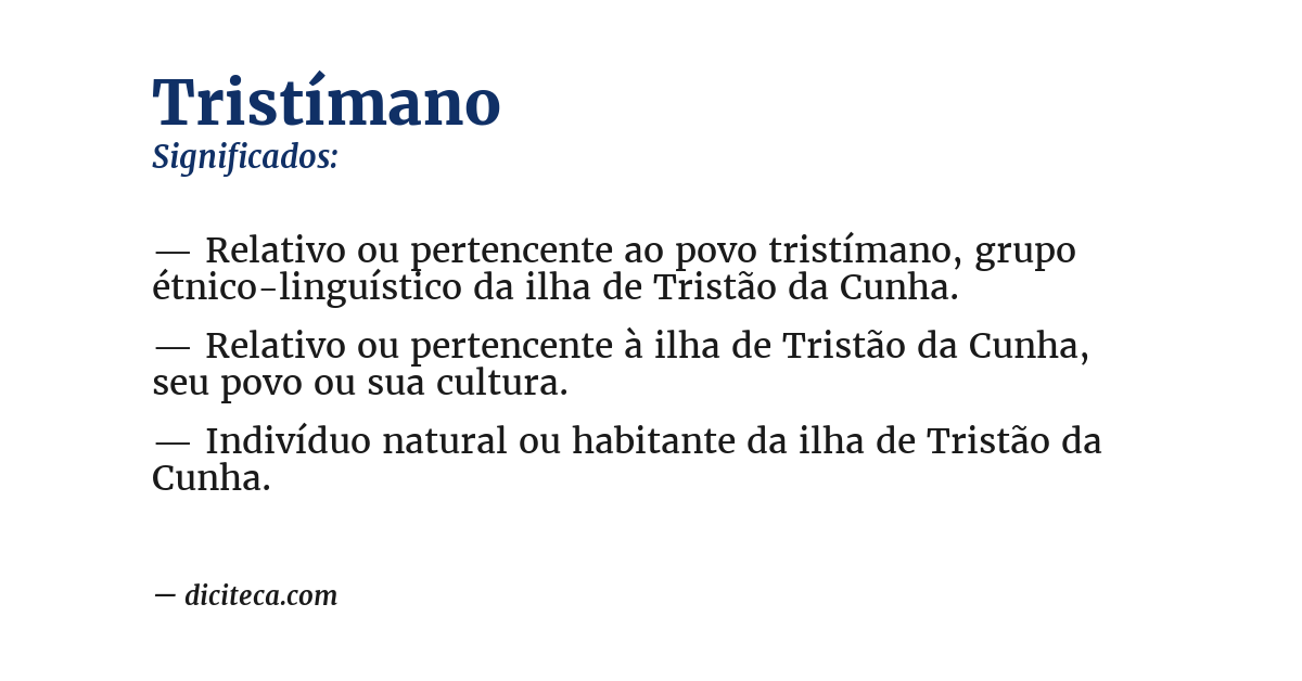 Significado de tristímano