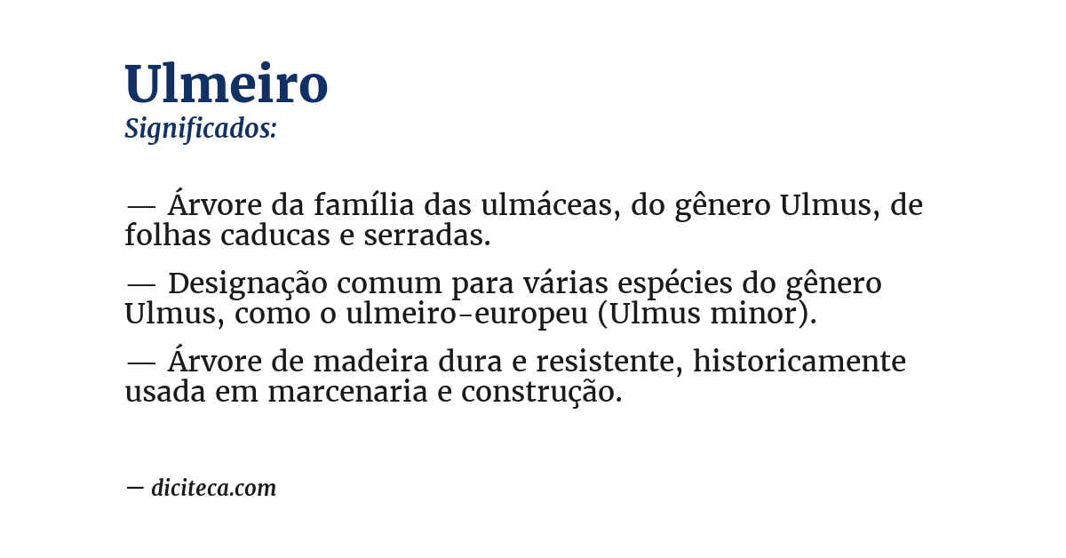 Significado de ulmeiro