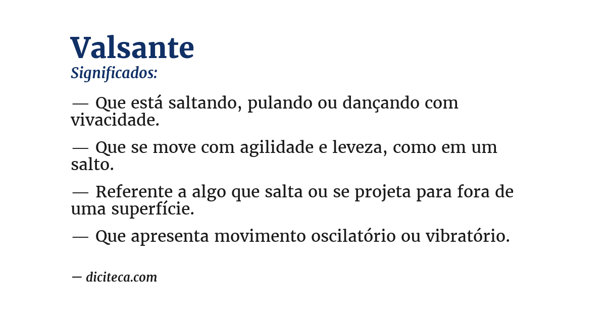 Significado de valsante