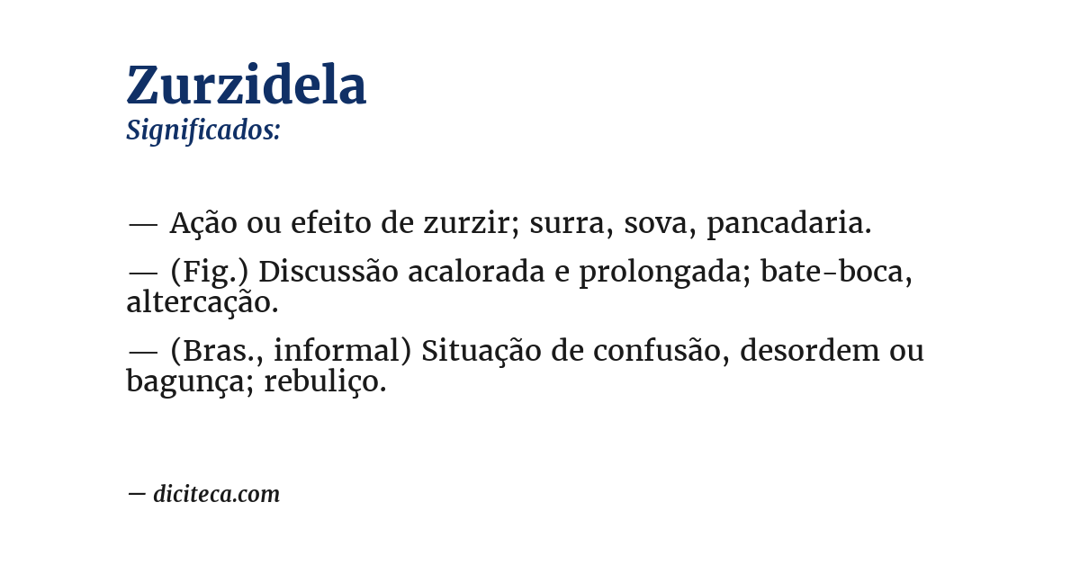 Significado de zurzidela