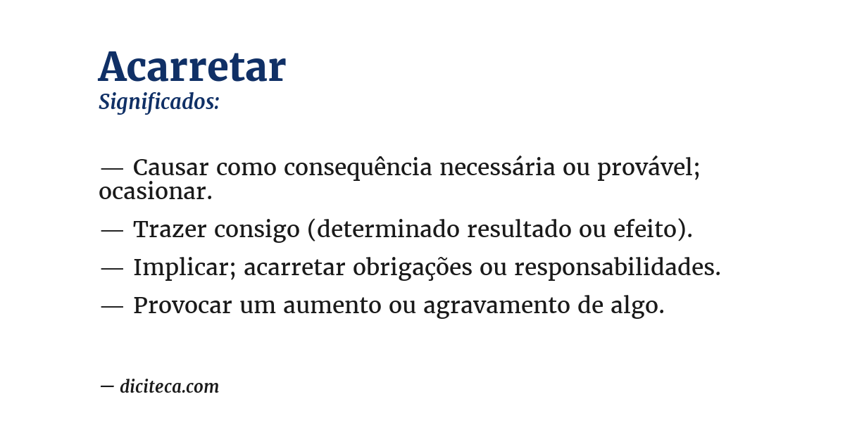 Significado de acarretar