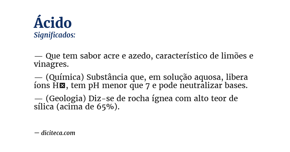 Significado de ácido