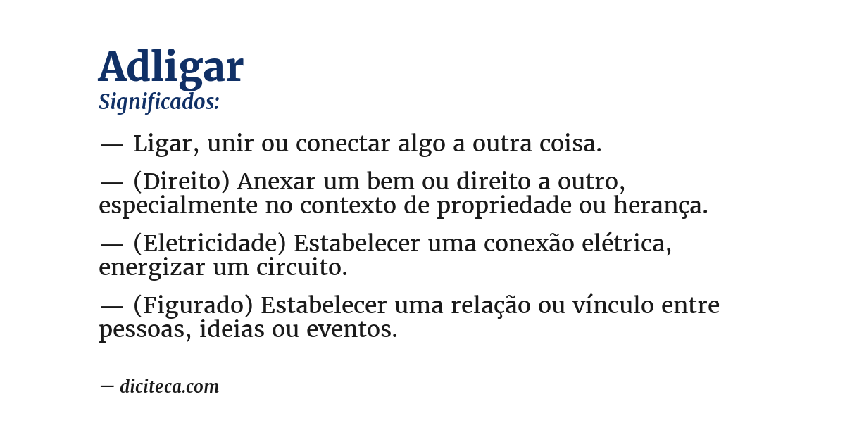 Significado de adligar