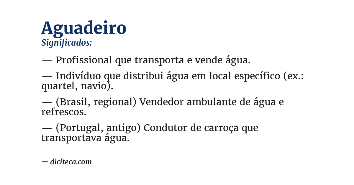 Significado de aguadeiro