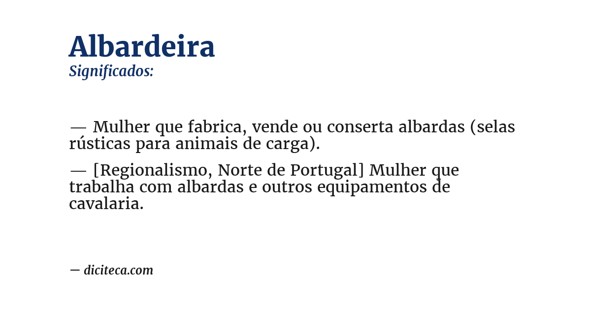 Significado de albardeira
