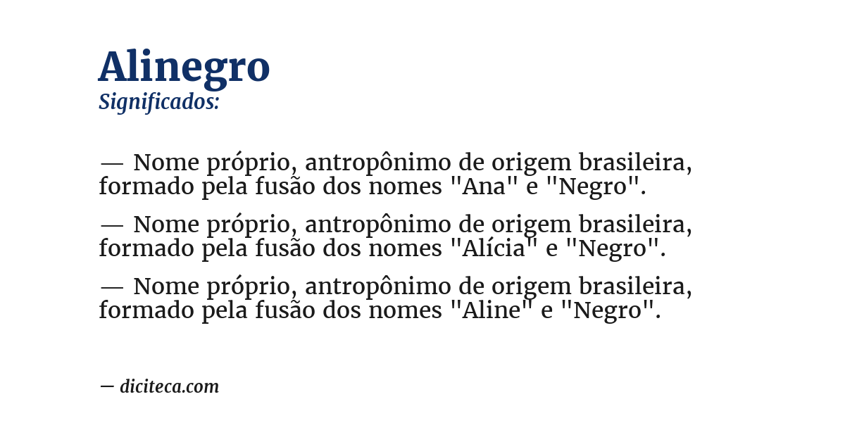 Significado de alinegro