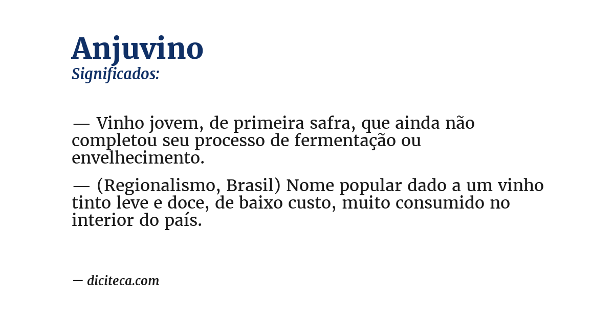 Significado de anjuvino