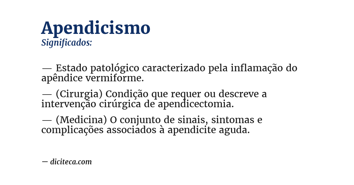 Significado de apendicismo