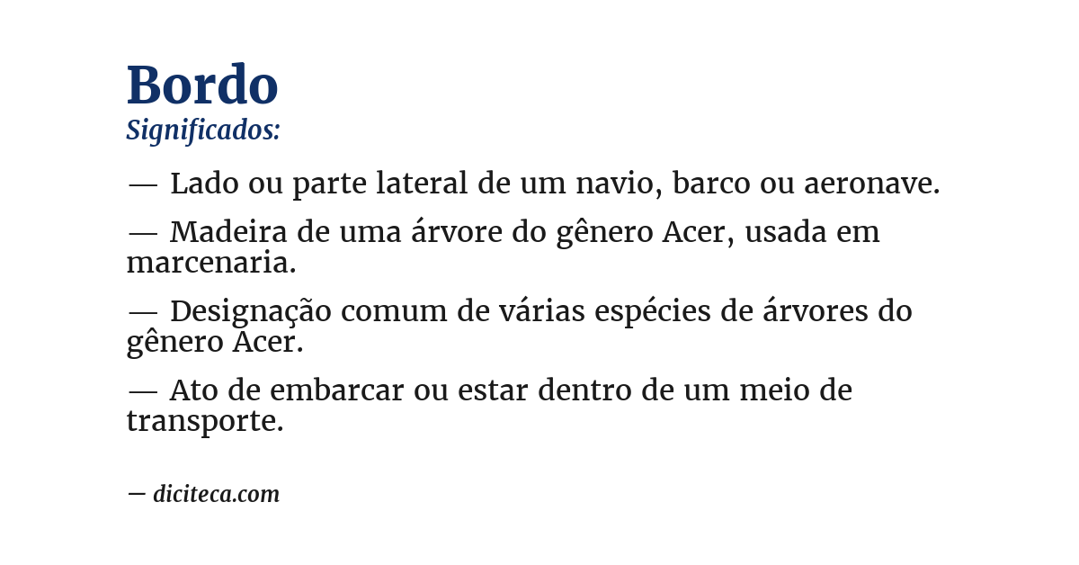 Significado de bordo