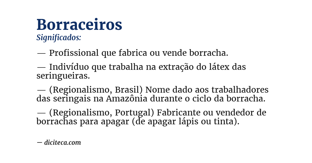 Significado de borraceiros