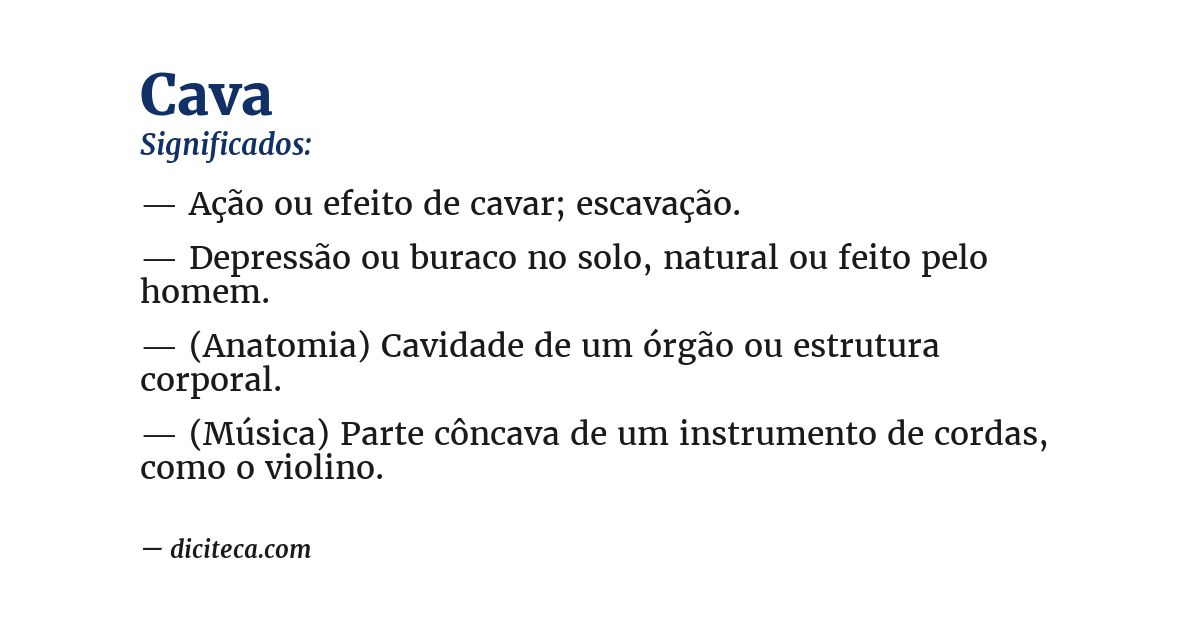 Significado de cava