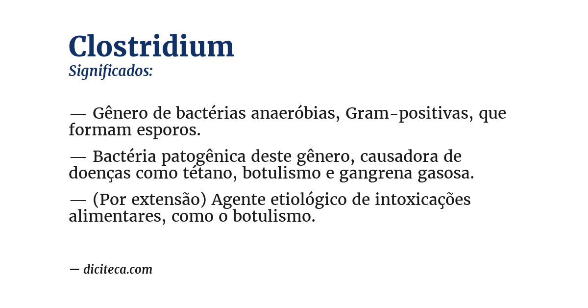 Significado de clostridium