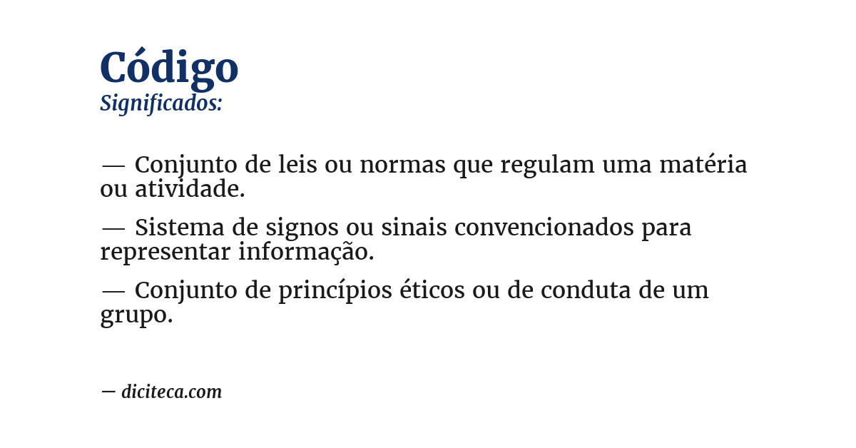 Significado de código