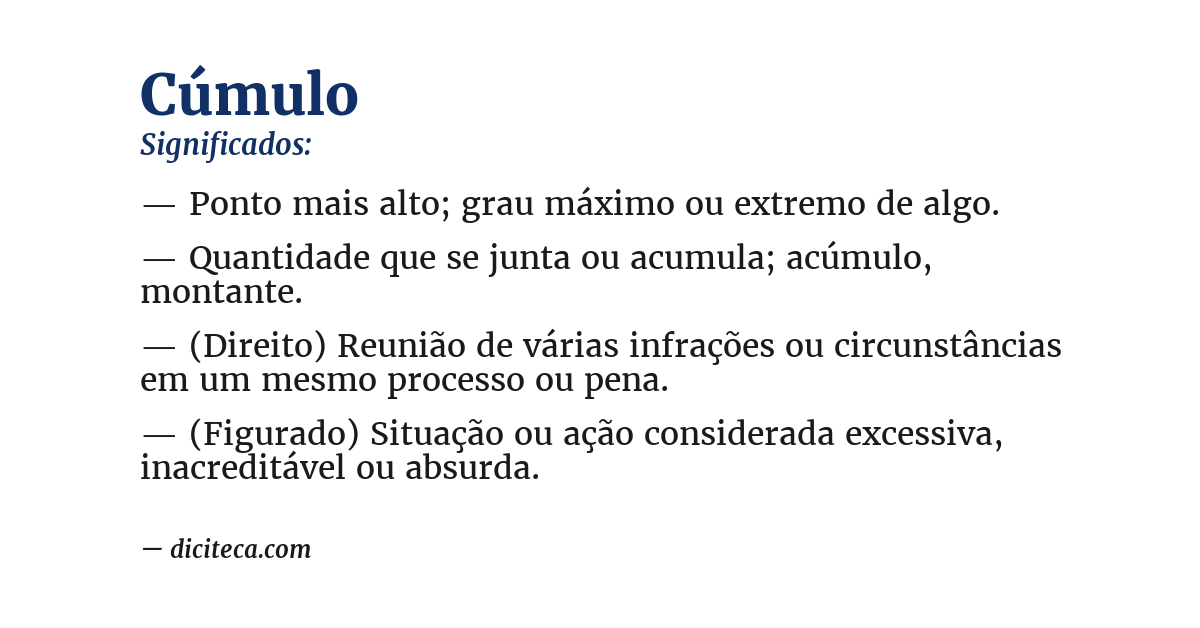 Significado de cúmulo