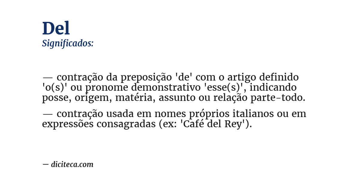 Significado de del
