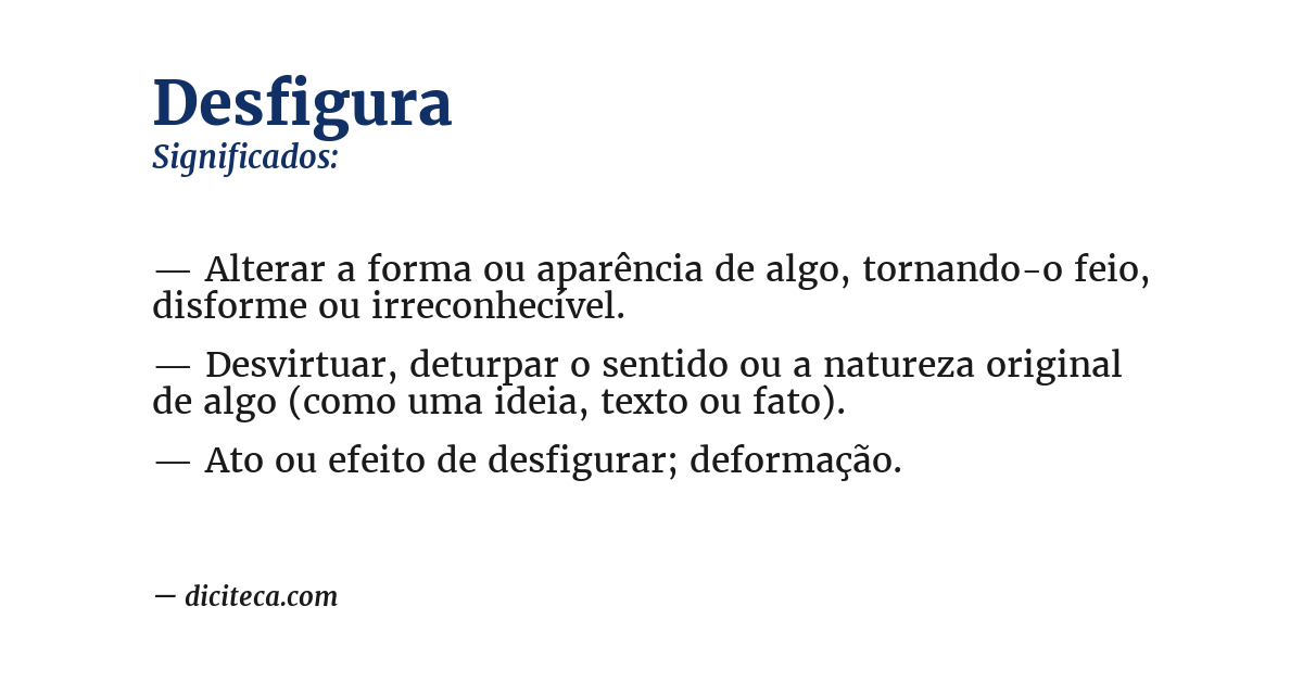 Significado de desfigura