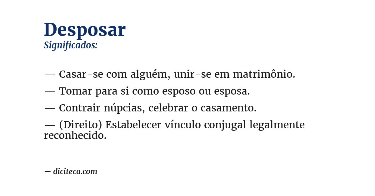Significado de desposar
