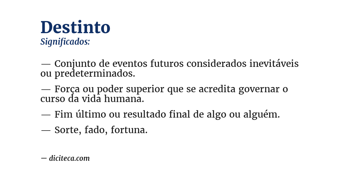 Significado de destinto