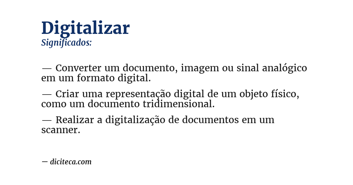 Significado de digitalizar