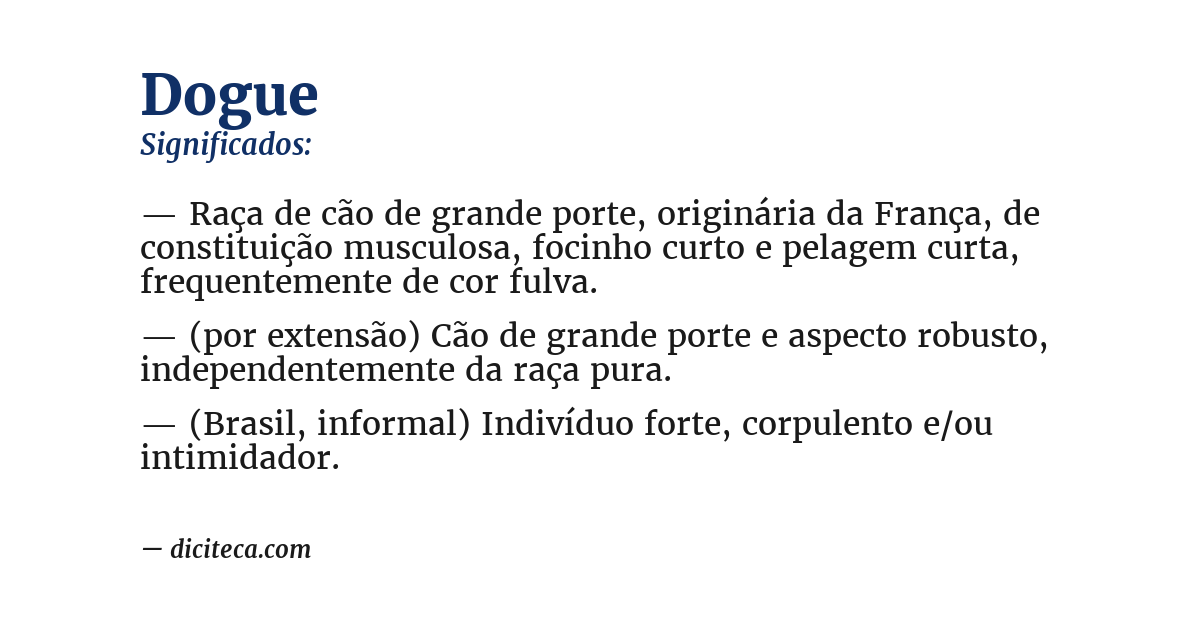 Significado de dogue