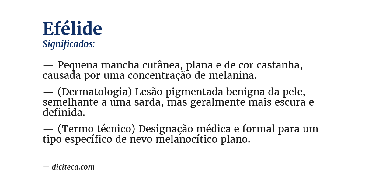 Significado de efélide