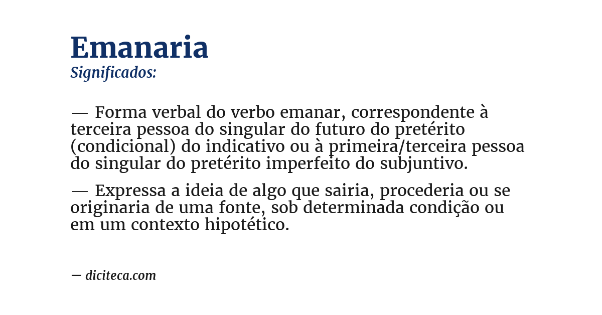 Significado de emanaria